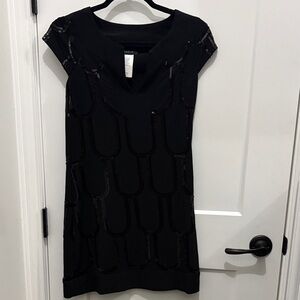 B Darlin Black Mini Dress with Sequin Detail